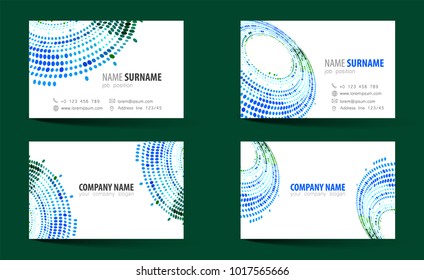 Creative double-sided business card template. Vector