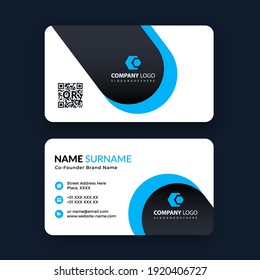 Plantilla Creativa de tarjeta de visita de doble cara.