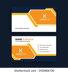 Plantilla Creativa de tarjeta de visita de doble cara.