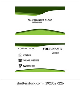 Creative and Double-sided Business Card Template. . Flat Design Vector Illustration. Stationery Design