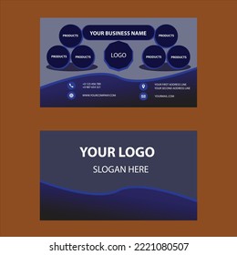 Plantilla de tarjeta comercial de doble cara creativa