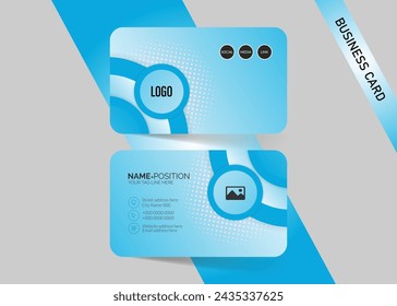plantilla de tarjeta de visita de doble cara creativa. Diseño horizontal y vertical