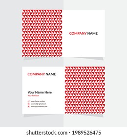 Creative Double-sided Red Business card Print Template, Vector illustration