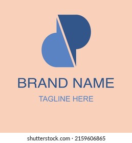 Creative DP letter logo design with initial vactor
