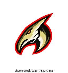 Creative dragon logo template. Sport mascot design. 