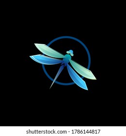 Creative dragonfly logo. design vector.