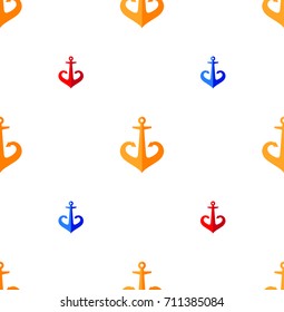 Creative drawing of the anchor. Logo of the city of Odessa (Ukraine). Vector. Background. Pattern