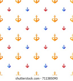 Creative drawing of the anchor. Logo of the city of Odessa (Ukraine). Vector. Background. Pattern