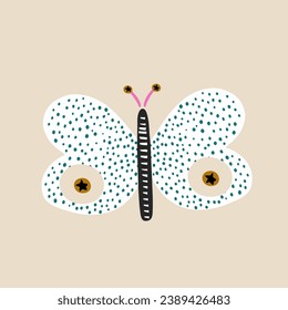 Creative and drawn butterfly illustration. Vector butterfly isolated