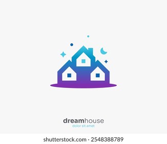 Creative dream house logo gradient