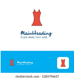 Creative Dress  Logo Design. Flat color Logo place for Tagline. Vector Illustration