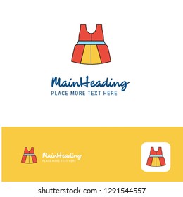 Creative Dress  Logo Design. Flat color Logo place for Tagline. Vector Illustration