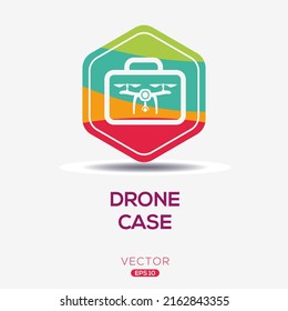 Creative (Drone Case) Icon, Vector sign.