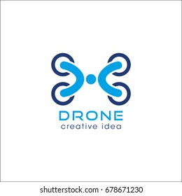 Creative Drone Concept Logo Design Template