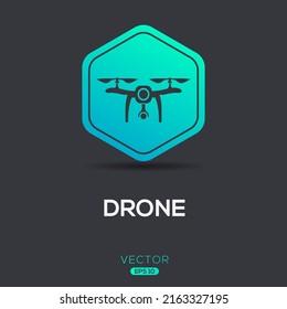 Creative (Drone) Icon, Vector sign.