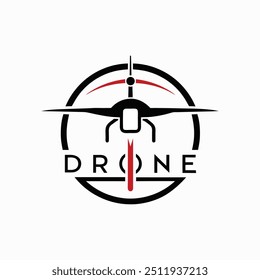 Creative drone logo design concept