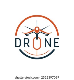 Creative drone logo design concept