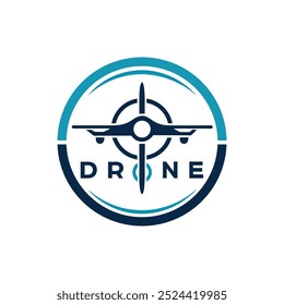 Creative drone logo design concept