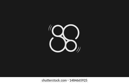Creative Drone logo Shaped as 88 Template Vector Design