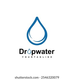 Modelo de design de logotipo de conceito de gota de água criativa