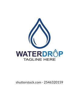 Creative Drop Water Concept Logo Design Template