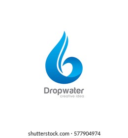 Creative Drop Water Concept Logo Design Template