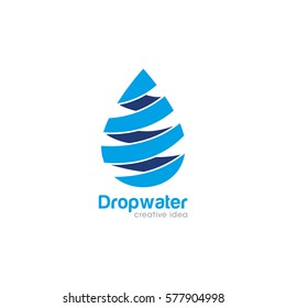 Creative Drop Water Concept Logo Design Template