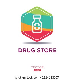 Creative (Drugstore) Icon, Vector sign.