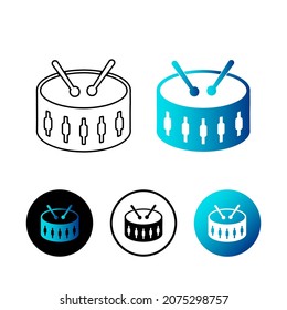 Creative Drum Icon Illustration Flat Design