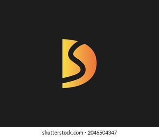 Creative DS Letter Logo Design Template