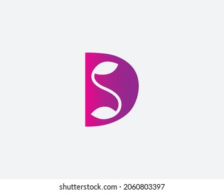 creative DS letters initial logo design vector