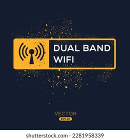 Creative (Dual band Wi-Fi) Icon, Vector sign.