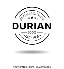 Creative (Durian), Durian label, vector illustration.