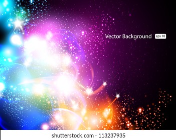 Creative dynamic light background, eps10