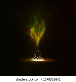 Creative dynamic, magic fire Illustration. Abstract graphic concept for your design.