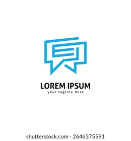 Creative E Initial Chat Logo, Communication and Messaging Symbol.