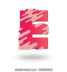 Creative E Letter design vector template. Abstract Editable Colorful Alphabet. Type Characters Logotype symbols.
