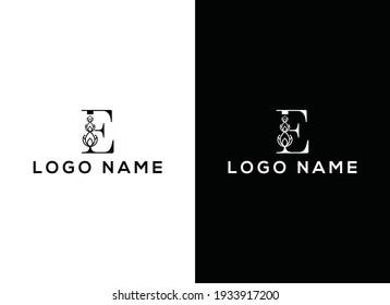 Creative E Logo, E Luxus-Mode-Logo-Design, E Luxus-Kleidung Logo