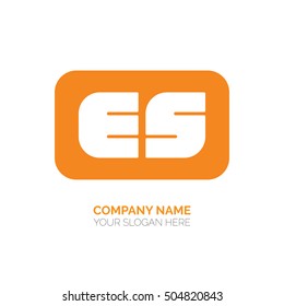Creative E and S letter vector logo design. ES Vector sign. Character logotype symbols. Logo icon design