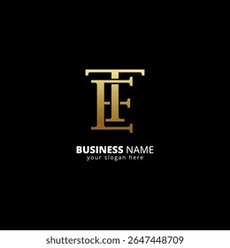 Creative E and T Letter Logo, Luxury Monogram Design.