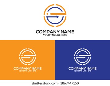 Diseño de logotipo de carta EA creativa para una empresa