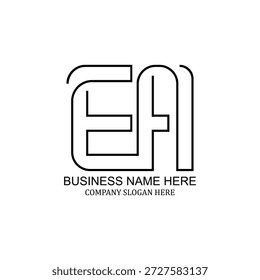 Diseño creativo del logotipo de EA, marca minimalista moderna, icono de EA único, identidad profesional de EA, identidad visual versátil