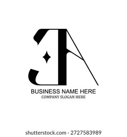 Diseño creativo del logotipo de EA para marcas modernas y empresas profesionales
