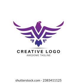 Creative eagle bird logo design icon
