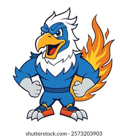 Creative Eagle Fire Logo for Mascots
