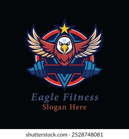 creative eagle fitness logo design