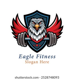 creative eagle fitness logo design