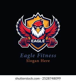 creative eagle fitness logo design