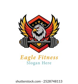 creative eagle fitness logo design