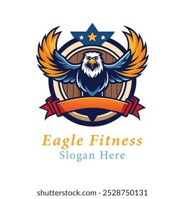 creative eagle gym fitness logo